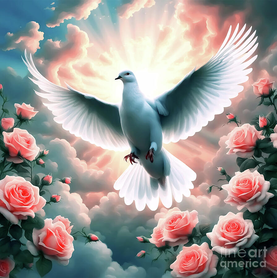My Dazzling Dove  Digital Art by Eddie Eastwood
