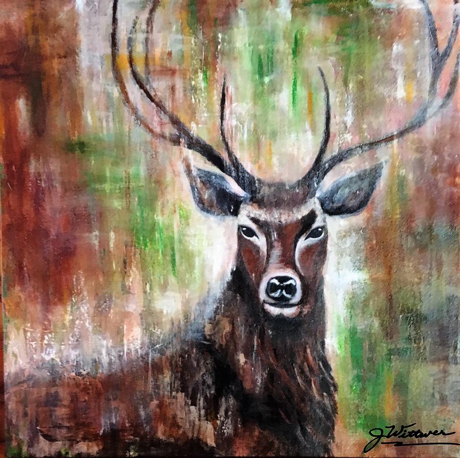 My Dear Deer Painting by Julie Wittwer