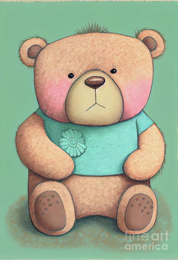 My Dear Teddy Bear Painting by Vincent Monozlay