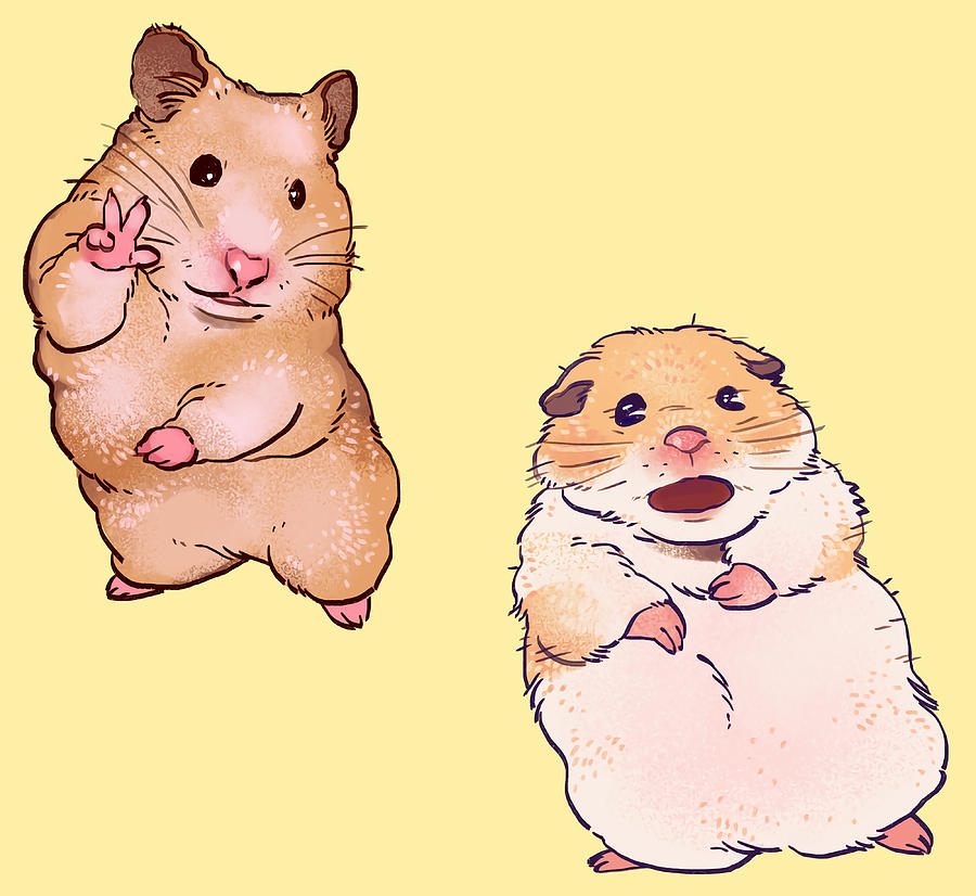 My double pack of hamster memes peace sign and Painting by Morgan Ruby ...