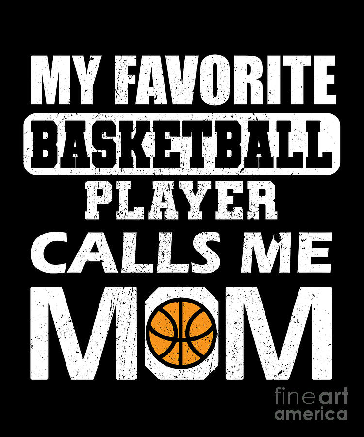 Basketball by Joy Haus My Favorite Player Calls Me Mom Basketball Mama Game Day Throw Pillow 18x18 Multicolor 