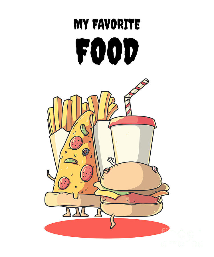 My Favorite Food Gift For Fast Junk Food Lover Gag Pun Tote Bag by