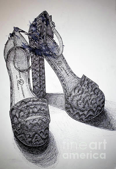 My Favorite Heels Drawing by Nicole Robles