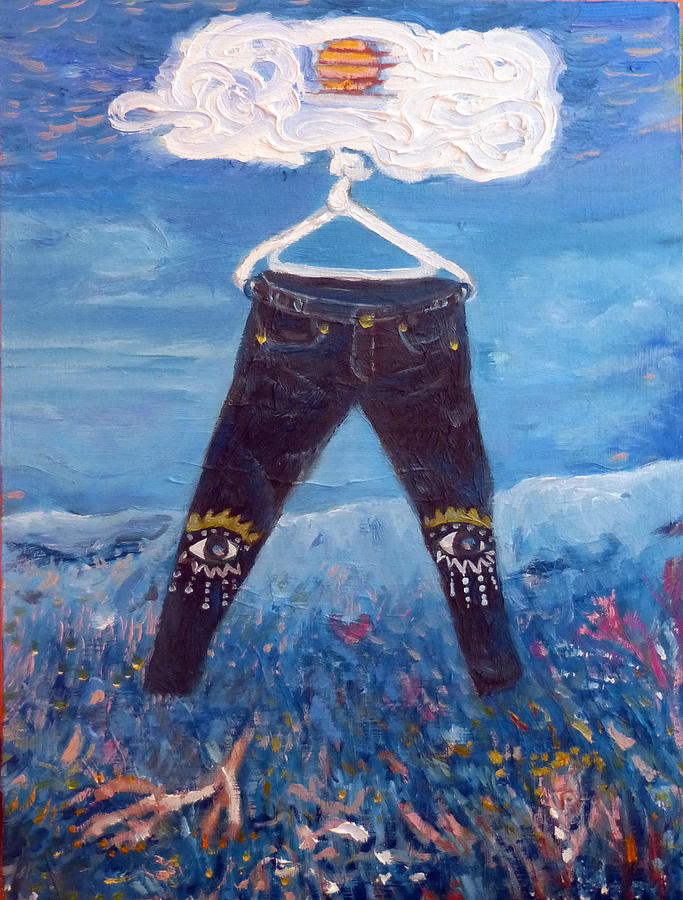 My favorite pants Painting by Elzbieta Goszczycka