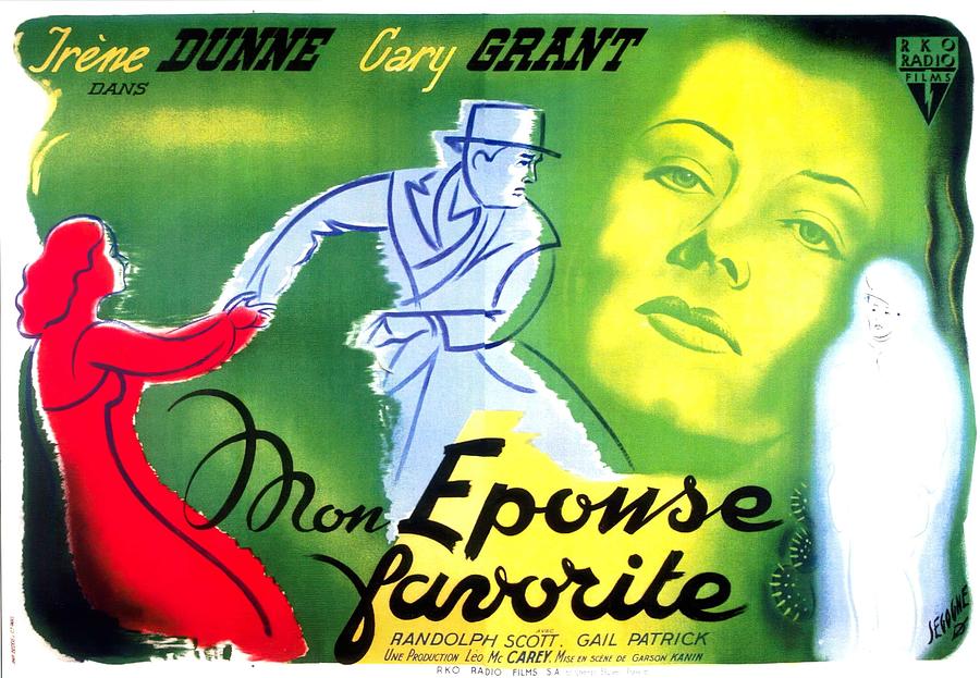 My Favorite Wife, 1940 Mixed Media by Movie World Posters