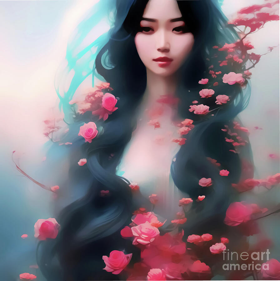 Rose Digital Art - My Flower Girl by Eddie Eastwood