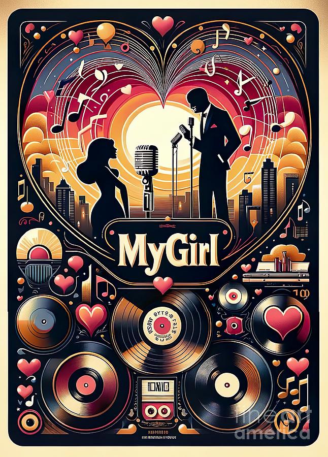 My Girl, music poster Digital Art by Movie World Posters