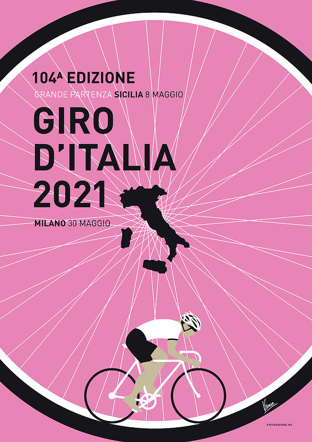My Giro Ditalia Minimal Poster 2021 Digital Art by Chungkong Art
