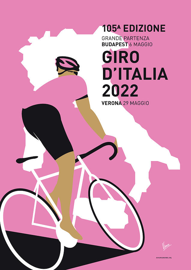 My Giro Ditalia Minimal Poster 2022 Digital Art by Chungkong Art