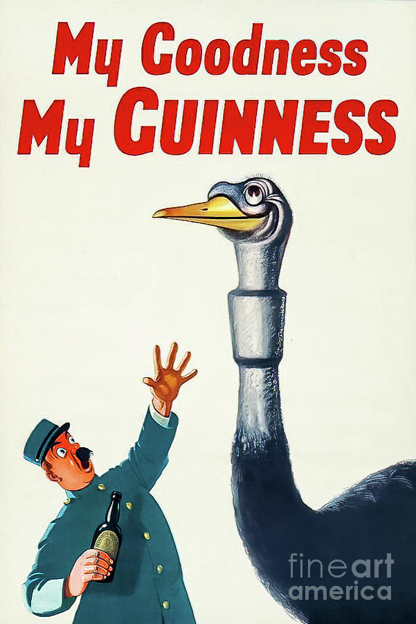 My Goodness My Guiness Beer Poster 1936 Drawing