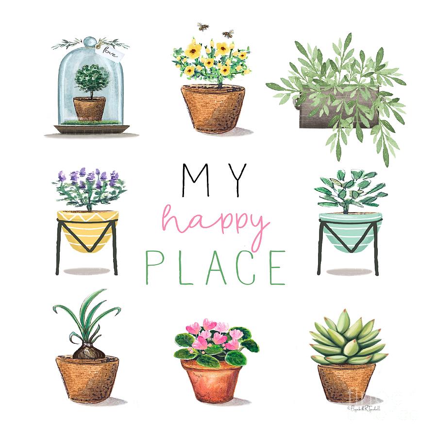 My Happy Place Set 1 Painting by Elizabeth Robinette Tyndall