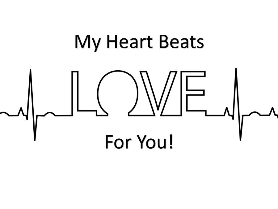 My Heart Beats Love For You Mixed Media by Nancy Ayanna Wyatt