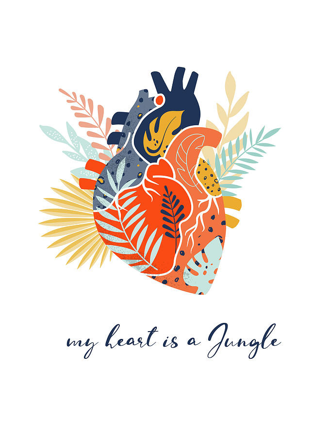 My heart is a jungle digital art by the offgridder fine art america