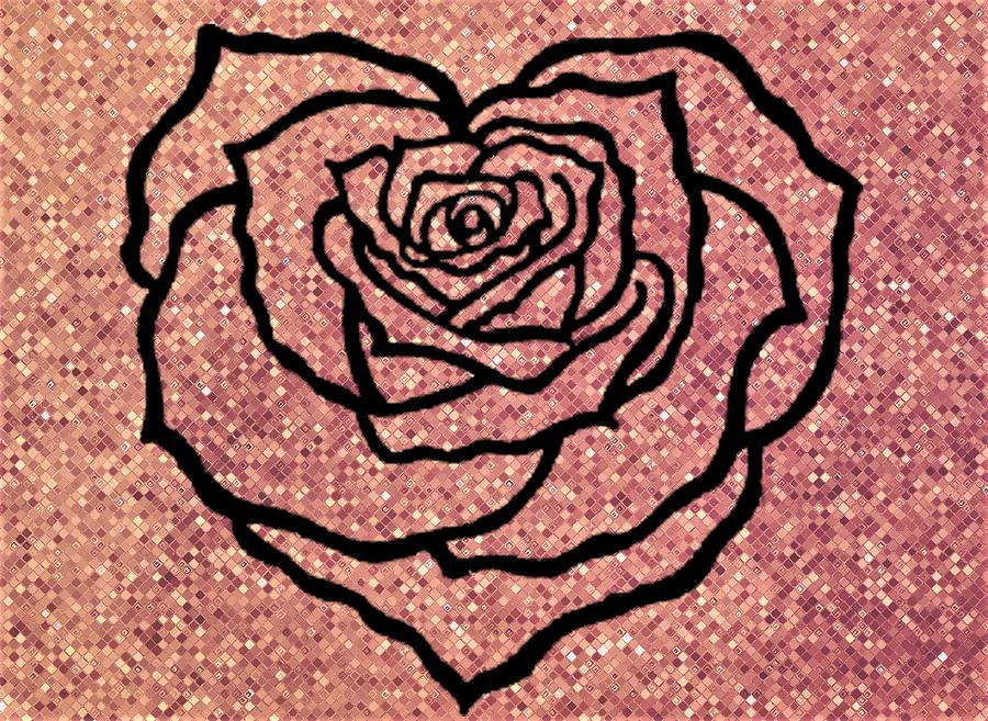 My Heart Rose Drawing by Zana Hamed Fine Art America