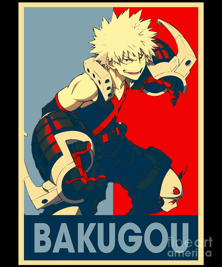 My Hero Academia Retro Art Bakugou Katsuki Drawing by Fantasy Anime ...