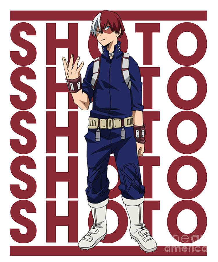 My Hero Academia Retro Name Todoroki Shoto Drawing By Fantasy Anime 