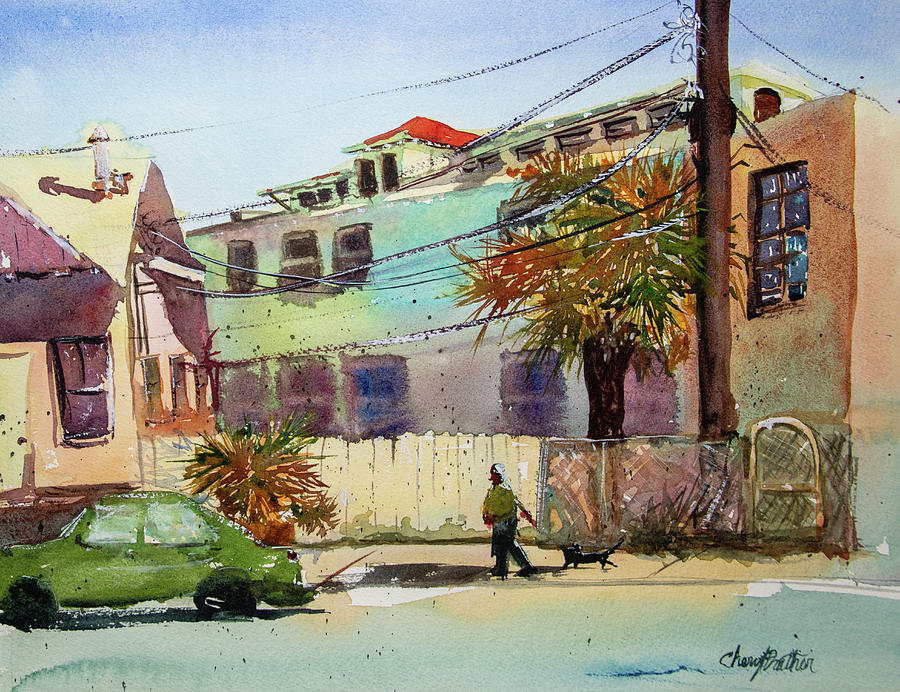 My Home Town Series - Gila St Painting by Cheryl Prather