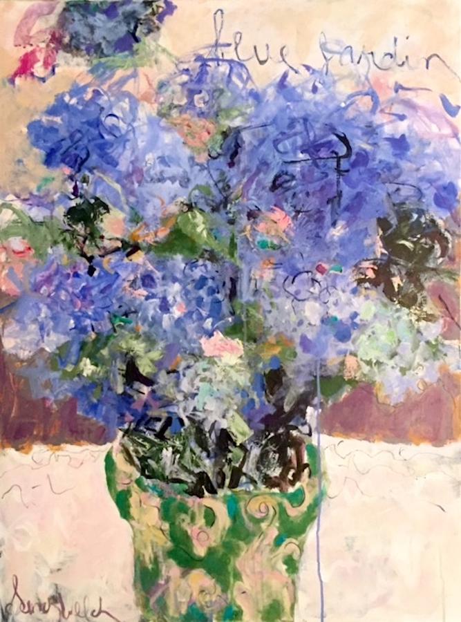 My Hydrangea Painting by Sandy Welch