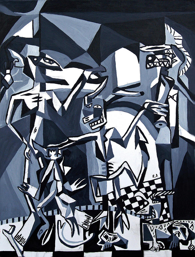 Black And White Painting - My Inner Demons by Ryan Demaree