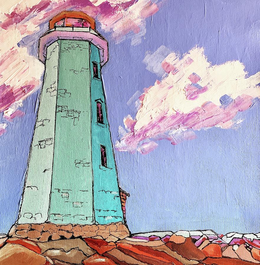 My lighthouse Painting by Lynn Shaffer