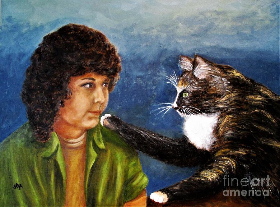 My Little Cat Painting by Olga Silverman