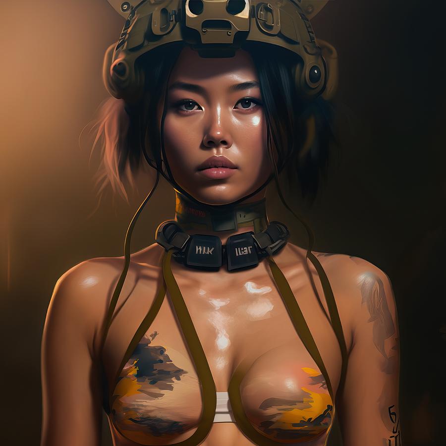 Portrait Digital Art - My little Chinese soldier No.8 by My Head Cinema