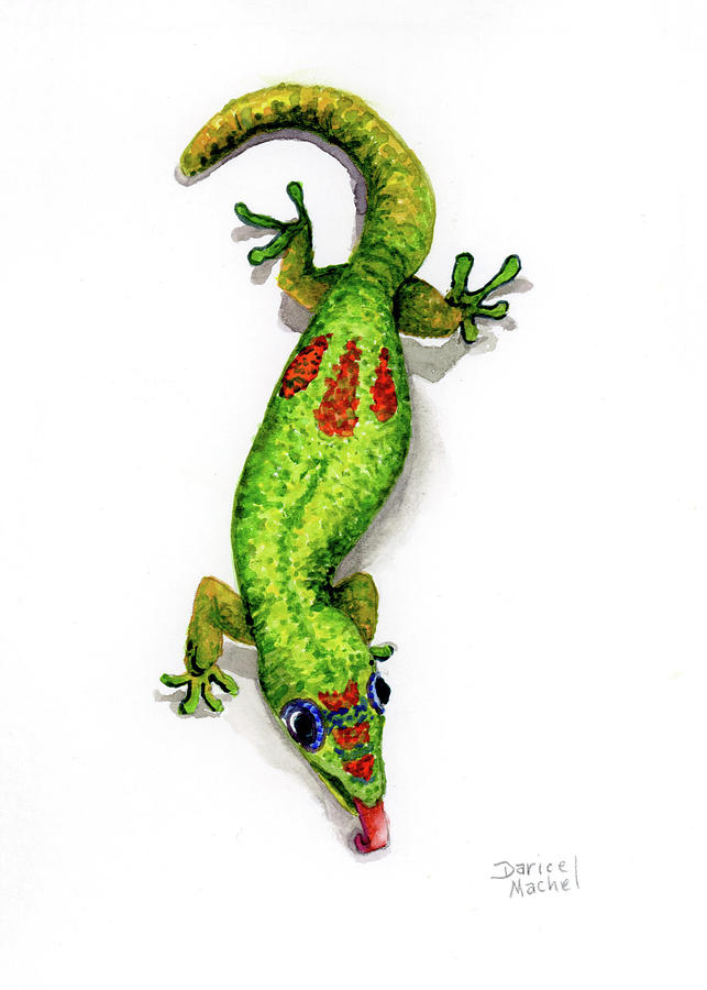 My Little Gecko Buddy Painting by Darice Machel McGuire