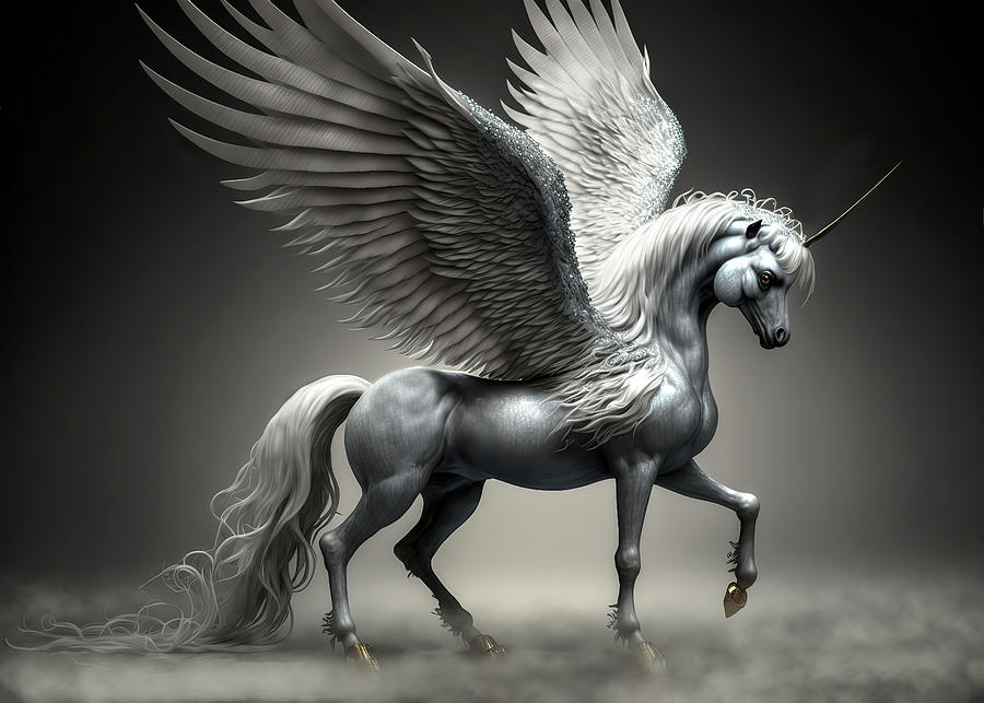 My Little Pegasus Unicorn Digital Art by Wes and Dotty Weber - Pixels