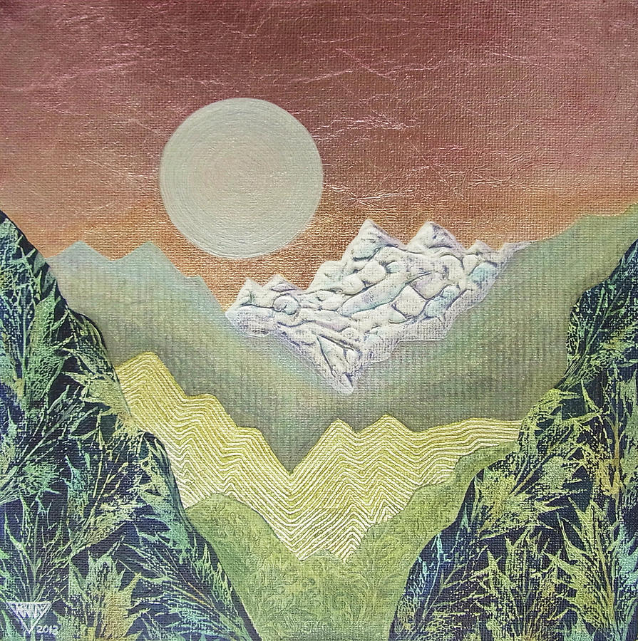My Moon Journeys With Me Painting by Jennifer Baird