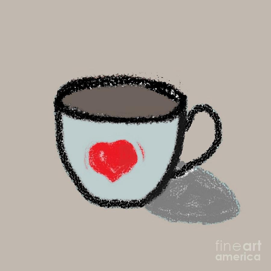 My morning Coffee Drawing by Vesna Antic