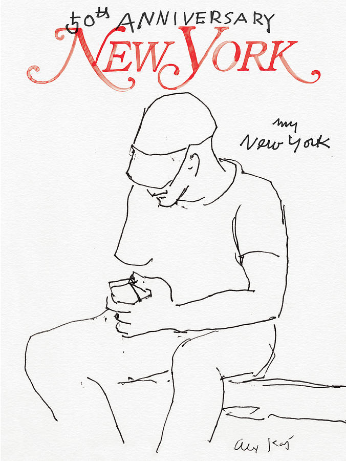 My New York, 50th Anniversary Issue Drawing by Alex Katz