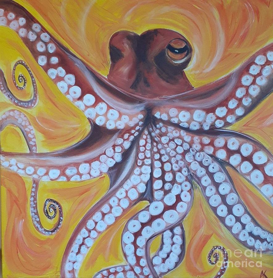 My Octopus Painting by Anne Kemp | Fine Art America