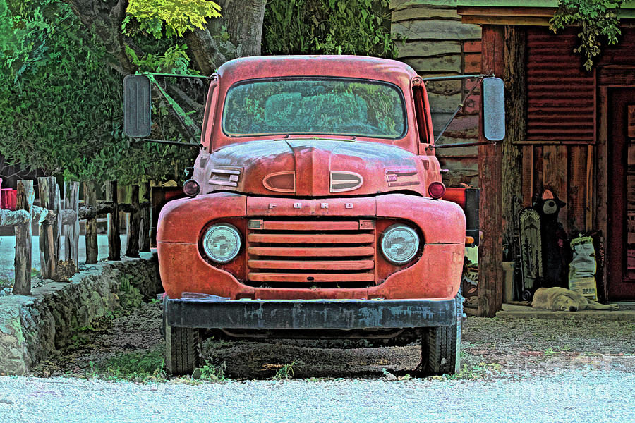Ford Photograph - My Old Ford Truck - Color Sketch by Chris Mautz Ford Photograph - My Old Ford Truck - Color Sketch by Chris Mautz