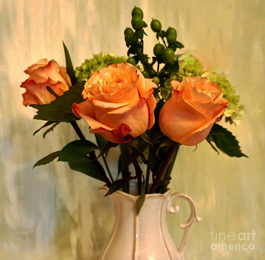 My Orange Roses Bouquet Photograph by Marsha Heiken