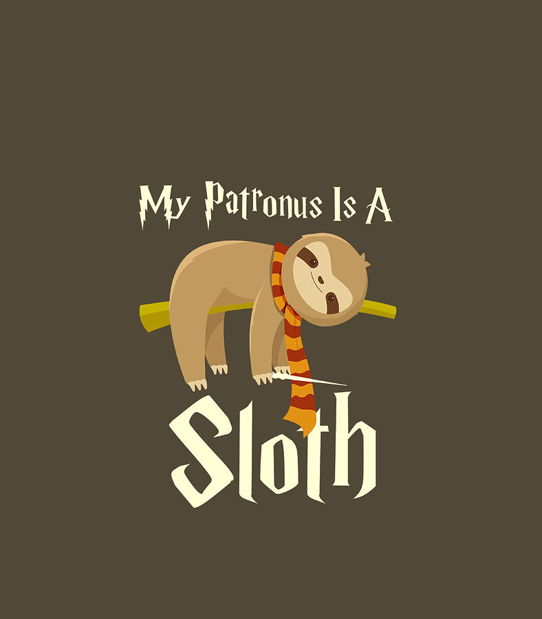 My Patronus Is A Sloth Cute Animal Wizard Lovers Digital Art by Furkak ...