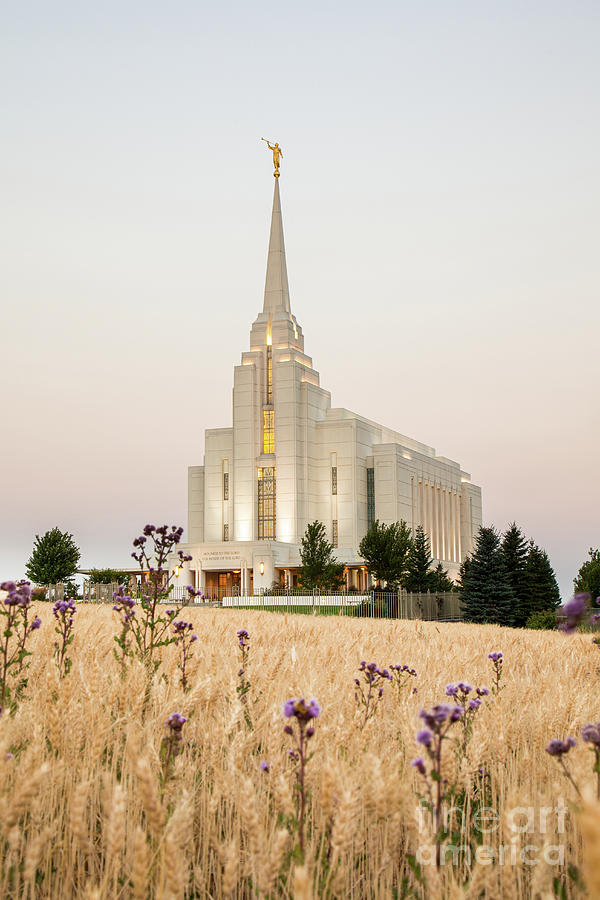 My Peace I Leave With You - Rexburg Idaho Temple Photograph by Bret Barton