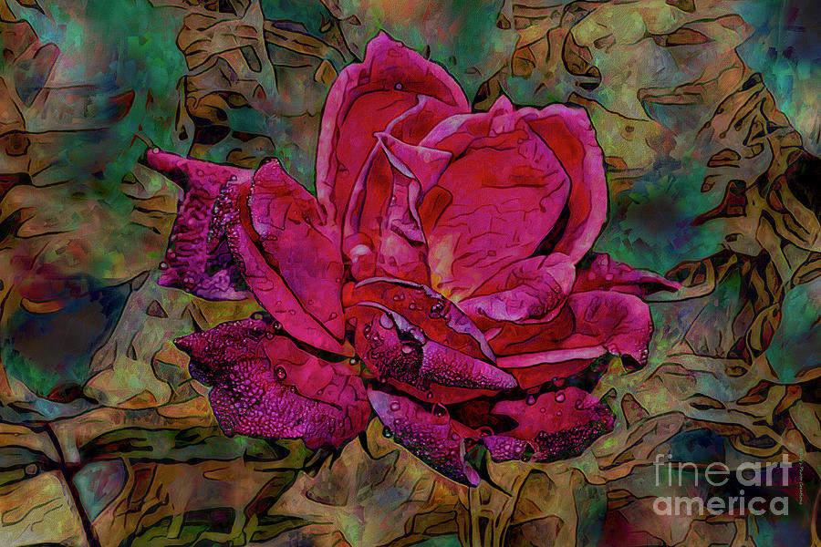 Nature Painting - My Pink Rose by Deborah Benoit