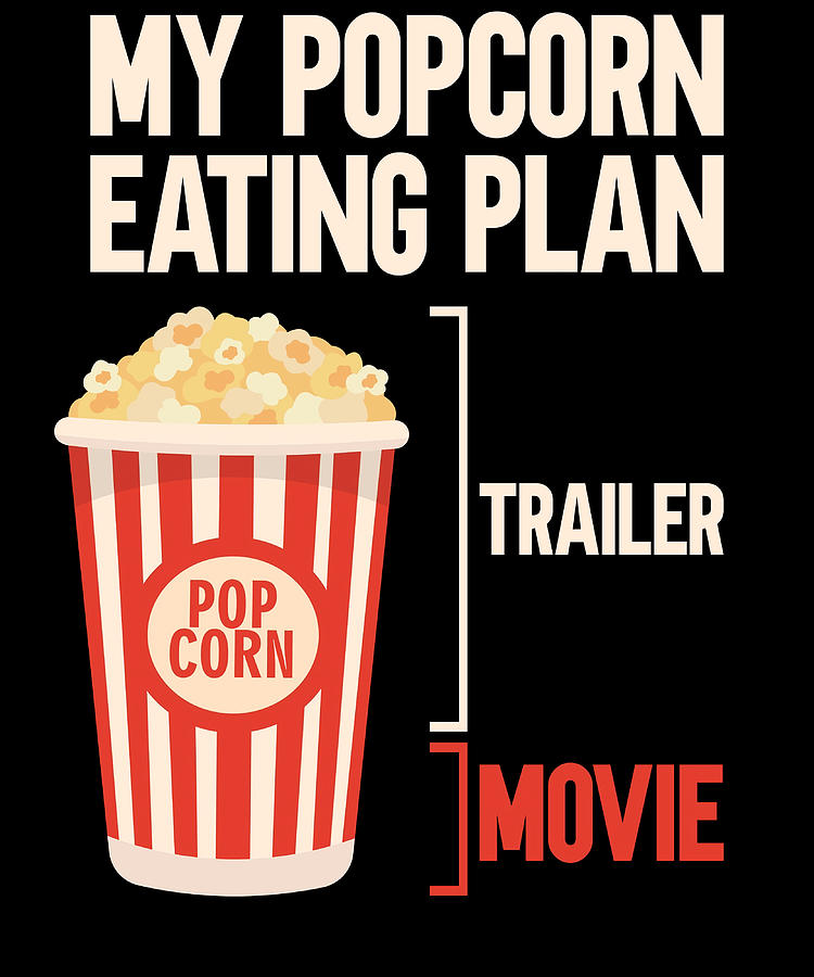 My Popcorn Eating Plan Movie Night Movie Popcorn Painting by Jane Walsh ...