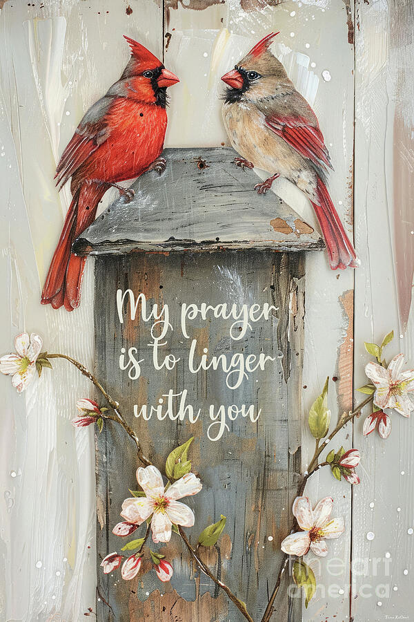 Bird Painting - My Prayer Is To Linger With You by Tina LeCour
