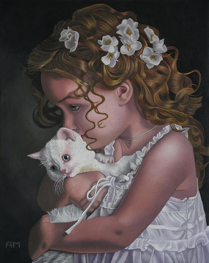 Portrait Painting - My Precious by Alexandra Monteiro