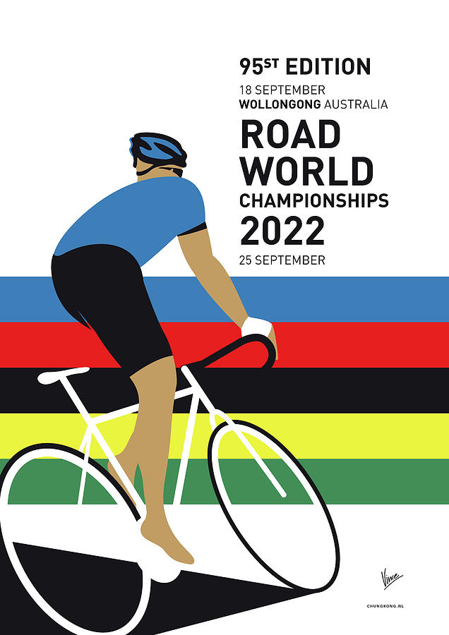 Paris Digital Art - My Road World Championships Minimal Poster 2022 by Chungkong Art