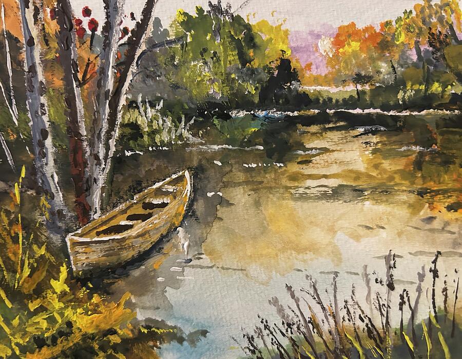 My Ship Is A Rowboat Painting by Larry Whitler My Ship Is A Rowboat Painting by Larry Whitler
