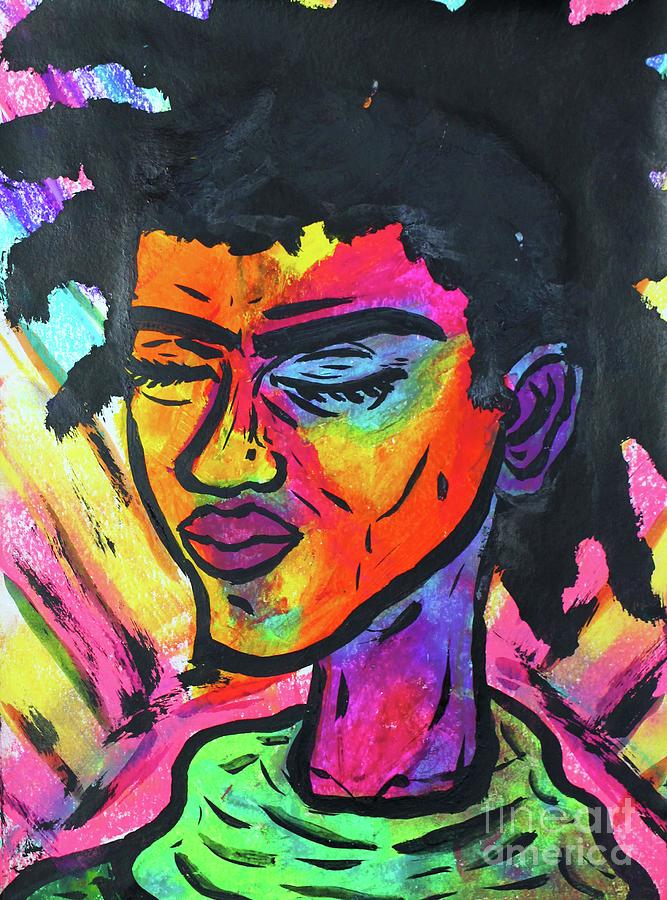 My Sister Fana Painting by Odalo Wasikhongo