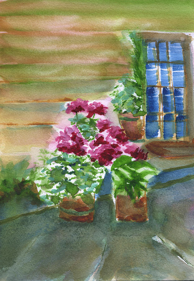 My Sisters Flowers Painting by Frank Bright