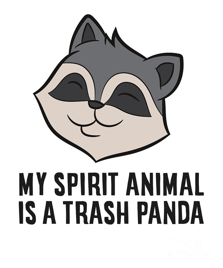 My Spirit Animal Is A Trash Panda Raccoon Tapestry - Textile by EQ Designs