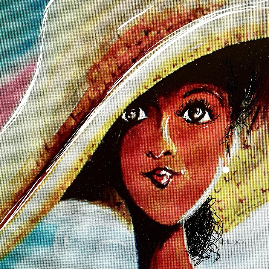 My Summer Hat Painting by C F Legette