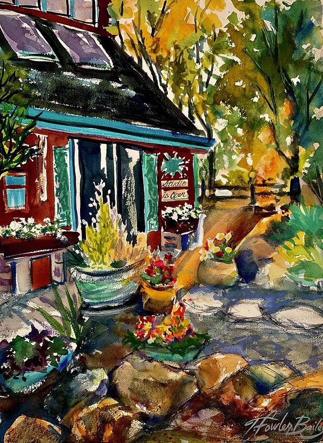 Watercolor Painting - My Sunlit Art Studio Morning  by Therese Fowler-Bailey