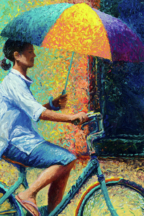Umbrella Painting - My Thai Sunbrella by Iris Scott