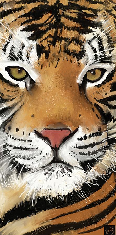 My Tiger Face Mixed Media by Eileen Backman