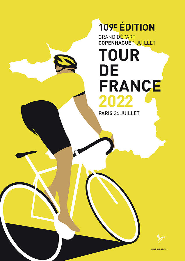 My Tour De France Minimal Poster 2022 Digital Art by Chungkong Art